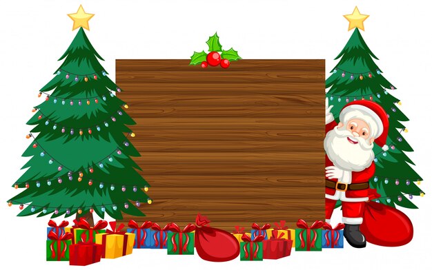 Tema navideño con Papá Noel y regalos