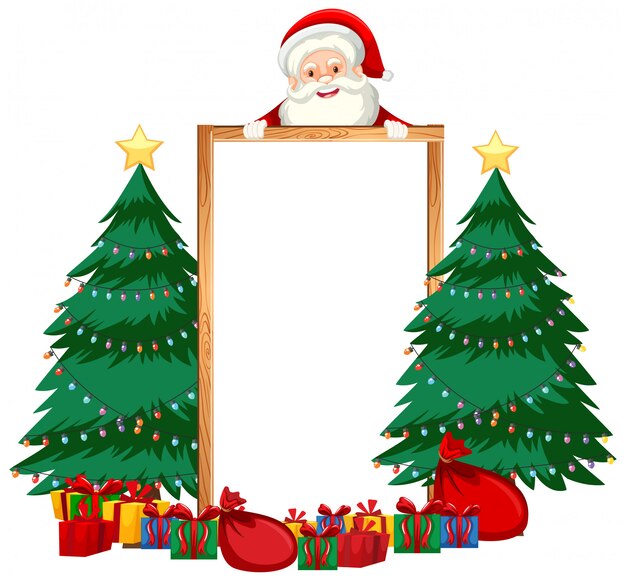 Tema navideño con Papá Noel y regalos