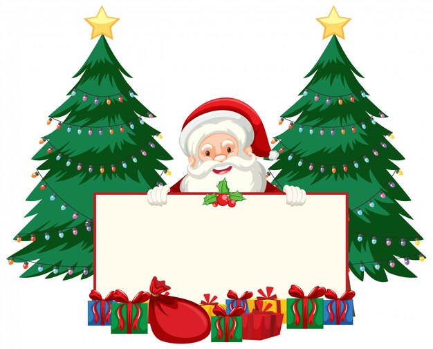 Tema navideño con Papá Noel y regalos