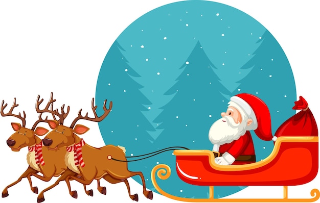 Vector gratuito tema navideño con santa