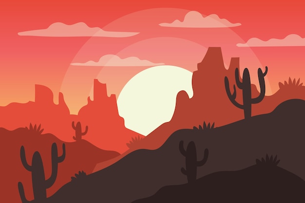 Tema del papel pintado del paisaje del desierto
