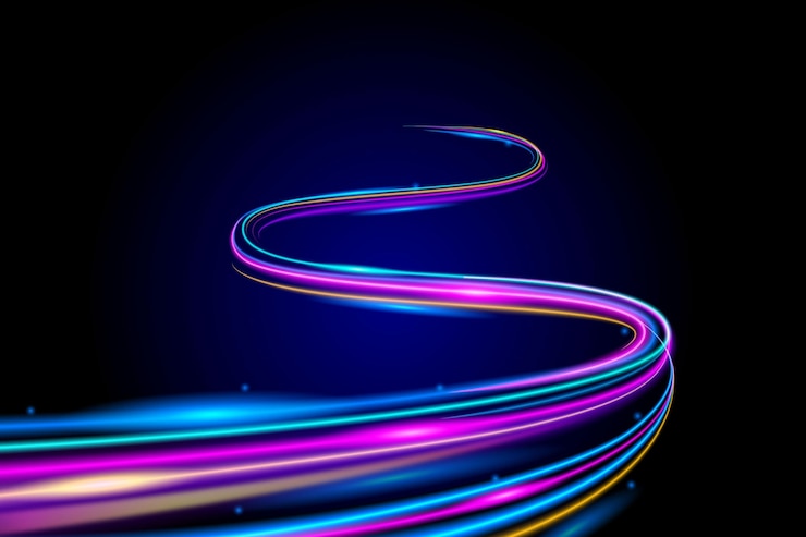 Vector gratuito tema de papel tapiz de luces de neón abstractas
