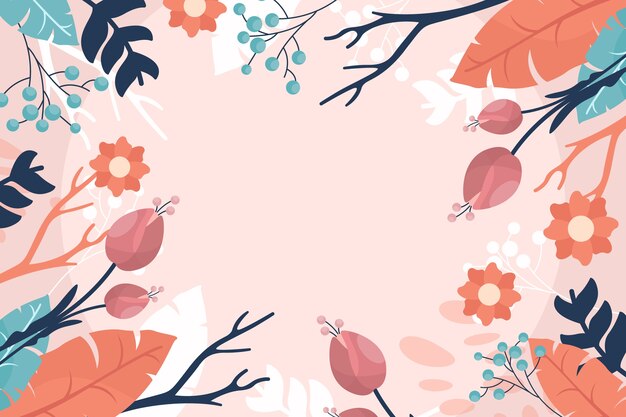 Tema de papel tapiz de primavera acuarela