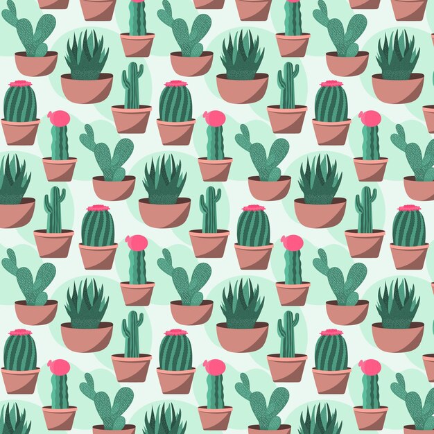 Tema del paquete de patrones de cactus
