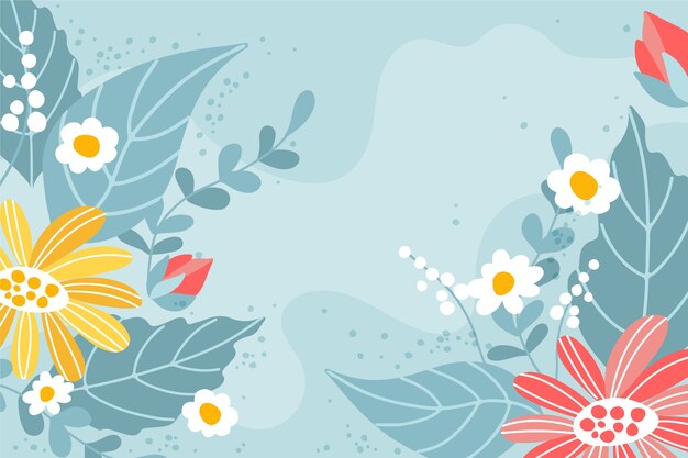 Tema de primavera de dibujo a mano para el fondo