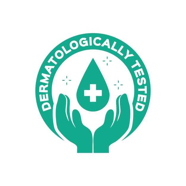 Vector gratuito tema probado dermatológicamente