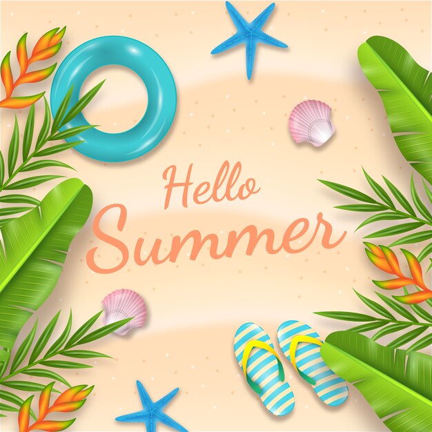 Tema realista de verano hola