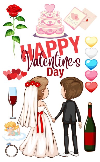 Tema de San Valentín con novios