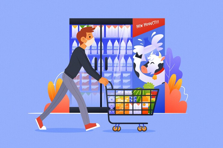 Vector gratuito tema de supermercado coronavirus