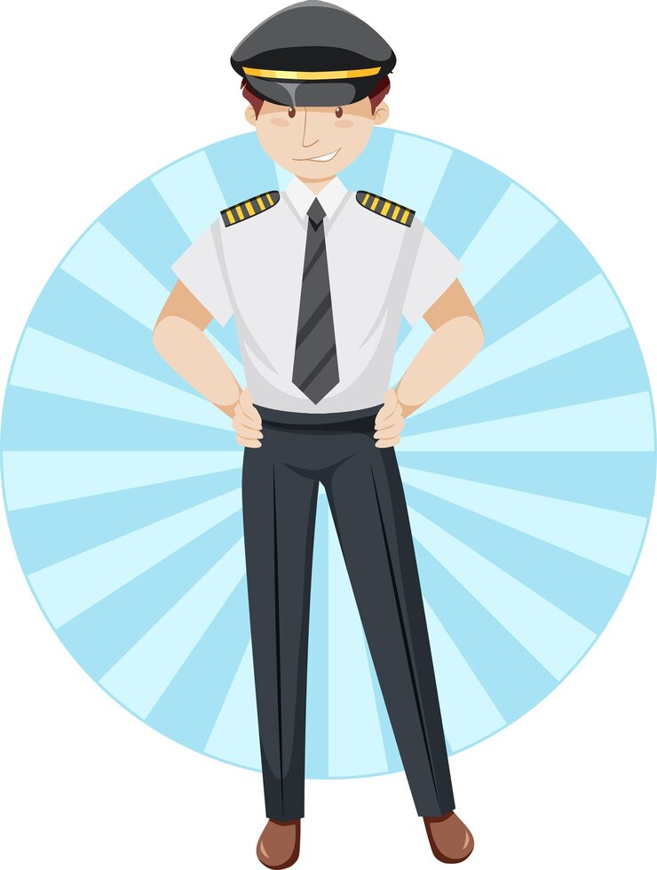 Vector gratuito tema de vacaciones de viaje piloto feliz