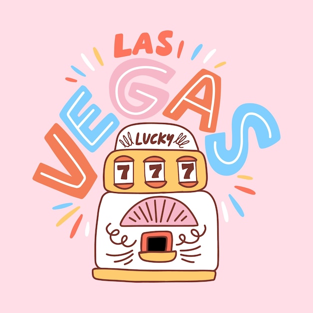 Vector gratuito tema de las vegas con letras