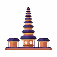 Vector gratuito templo balinés de pura ulun danu