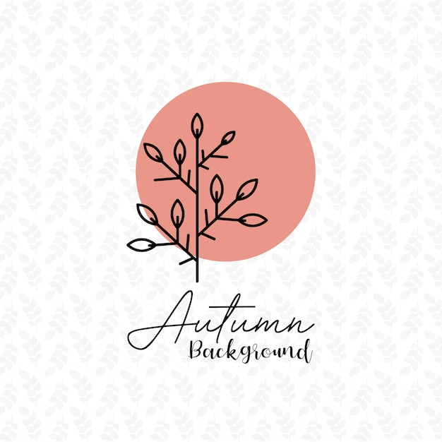 Temporada de otoño con el vector de diseño de fondo de patrón