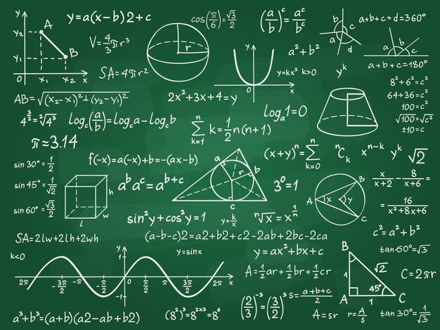 Fondo De Matematicas Vector Gratis