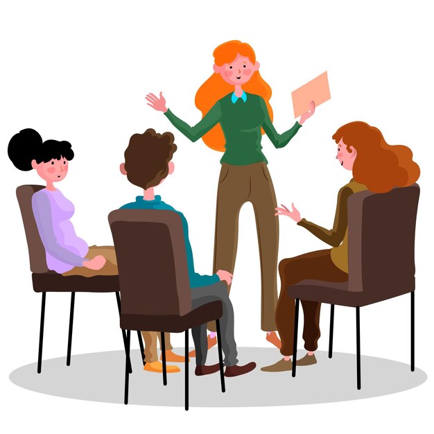 Terapia de grupo ilustrada