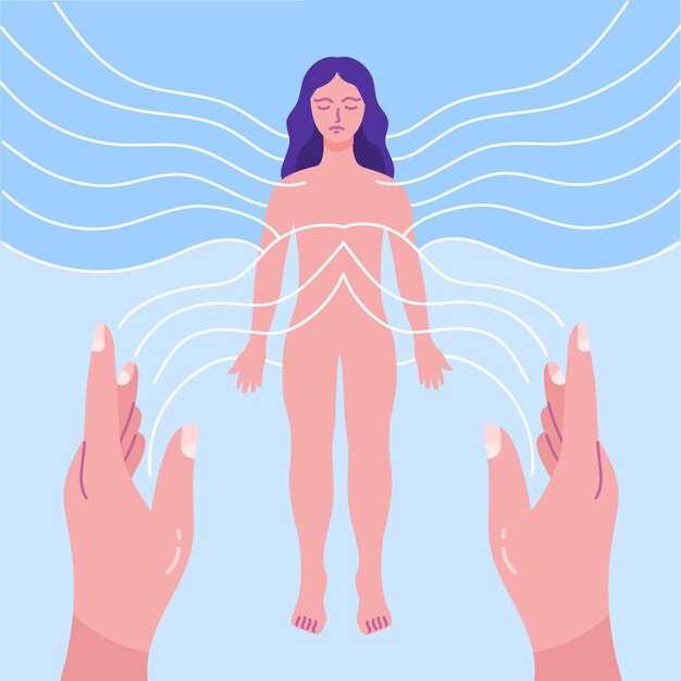 Terapia de reiki con energía femenina