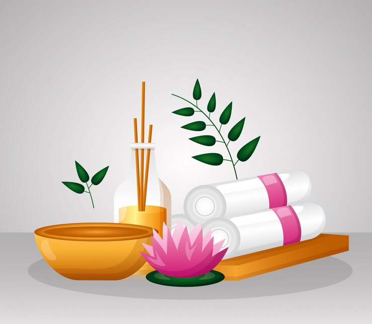 Vector gratuito terapia de tratamiento de spa