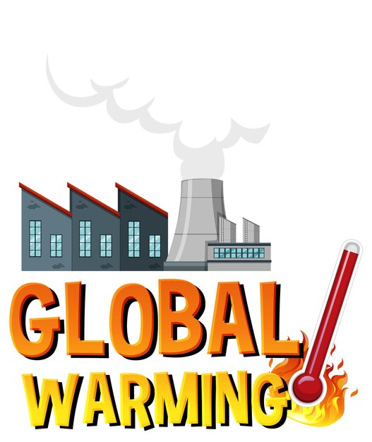 Termómetro de Calentamiento Global Alta Temperatura y Contaminación