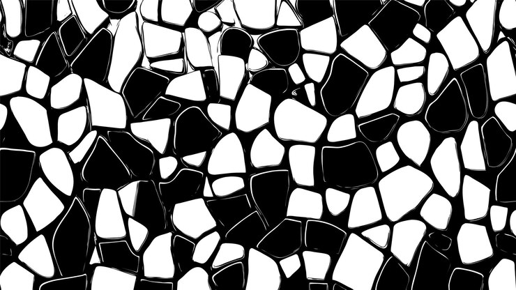 Vector gratuito terrazzo abstracto en blanco y negro