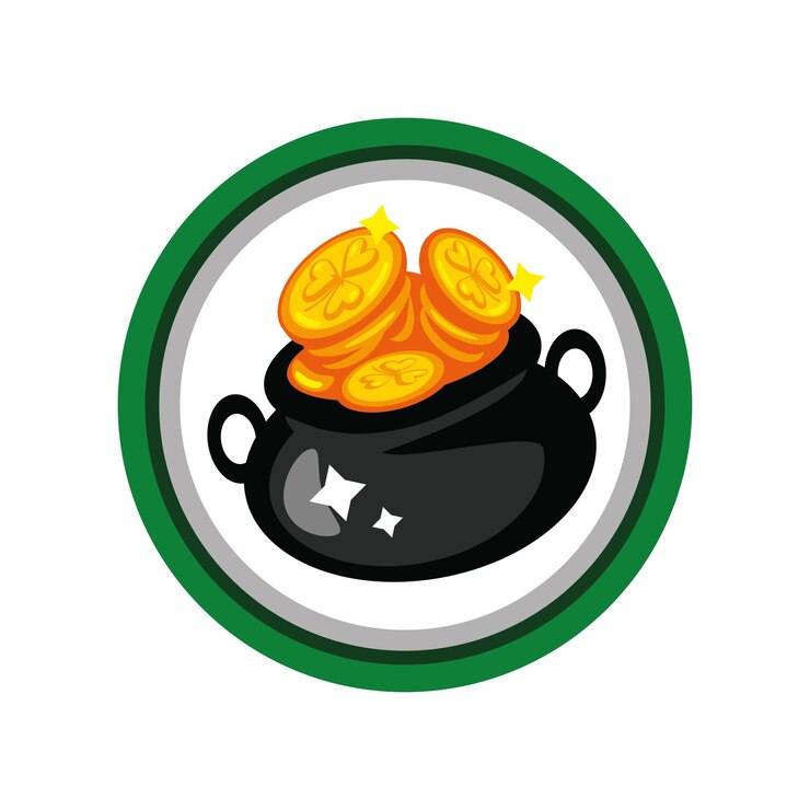 Vector gratuito el tesoro del duende del día de san patricio