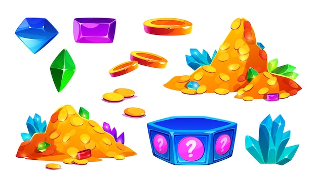 Tesoro y ganar juegos de premios ui activos
