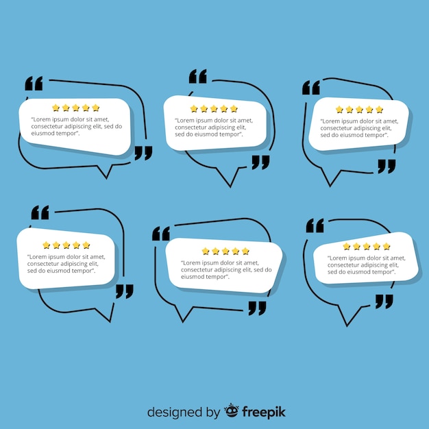 Testimonial creativo en diseño de burbuja de texto