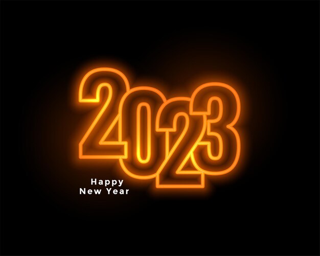 Texto de 2023 con efecto de luz para el fondo de la ocasión de año nuevo