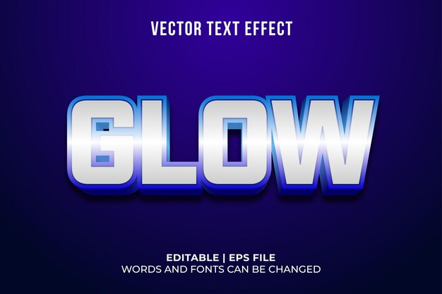 Texto 3D con efectos de iluminación futuristas