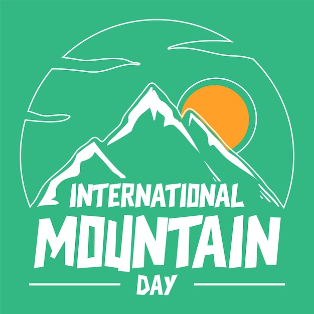 Texto del día internacional de la montaña para el diseño de carteles.