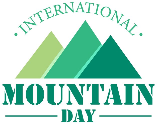 Texto del día internacional de la montaña para el diseño de carteles.