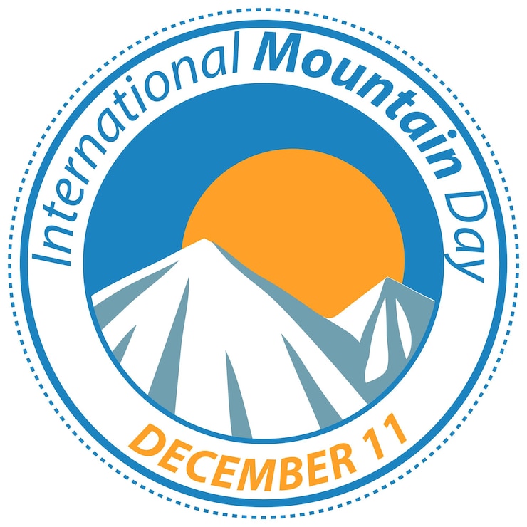 Vector gratuito texto para el diseño de carteles del día internacional de las montañas