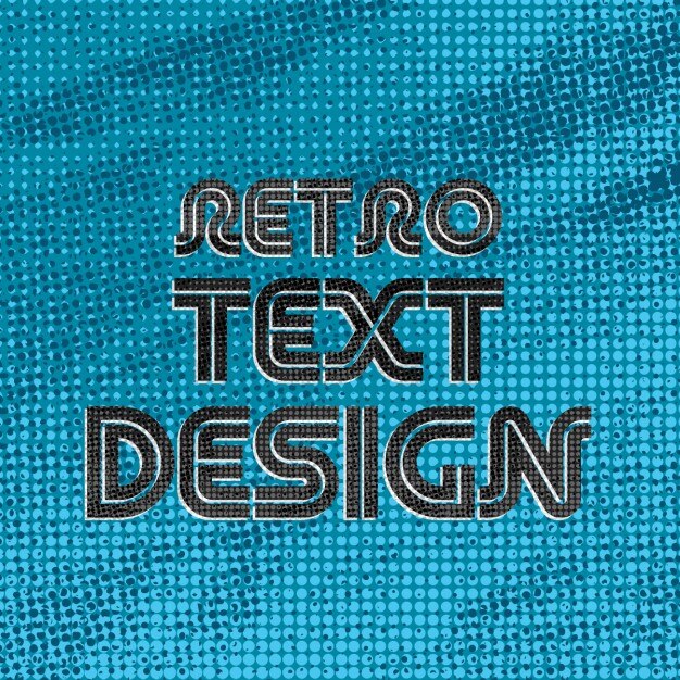 Texto de diseño retro