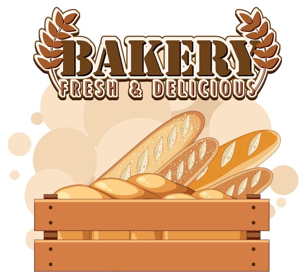 Texto fresco y delicioso de panadería para diseño de pancartas o carteles