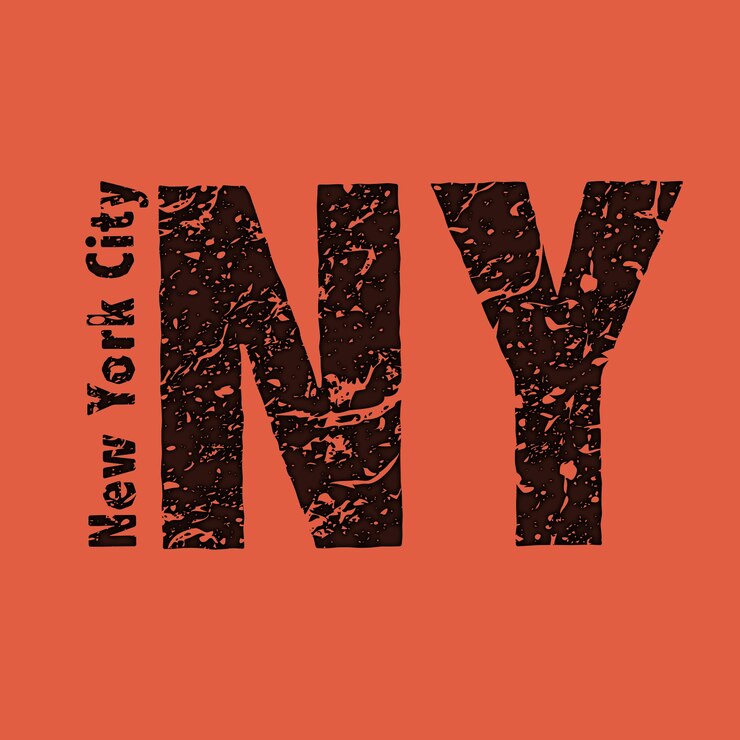Texto grunge new york