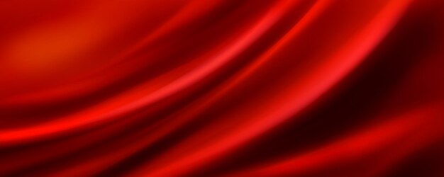 La textura de la cortina de fondo de tela de seda de lujo roja