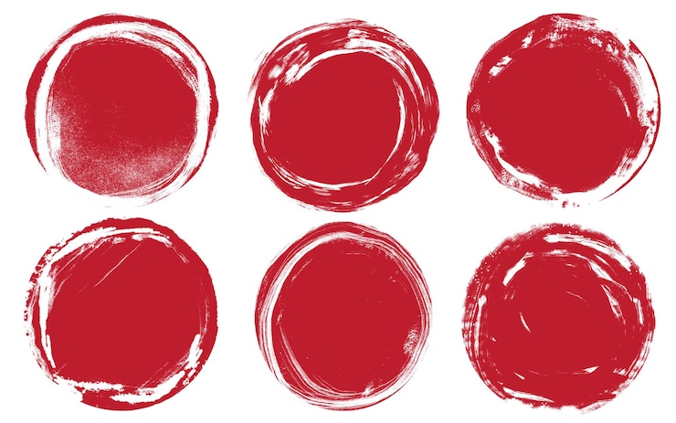 Vector gratuito textura grunge circular roja