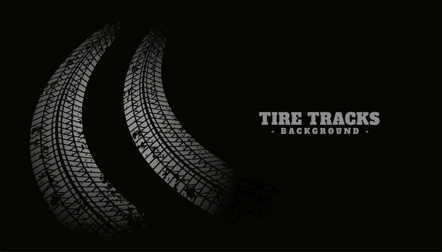 Textura de impresión de pista de neumático sobre fondo negro