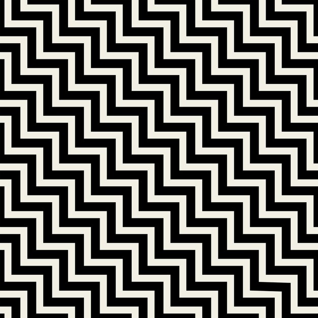 Textura de líneas en zigzag negro de patrones sin fisuras
