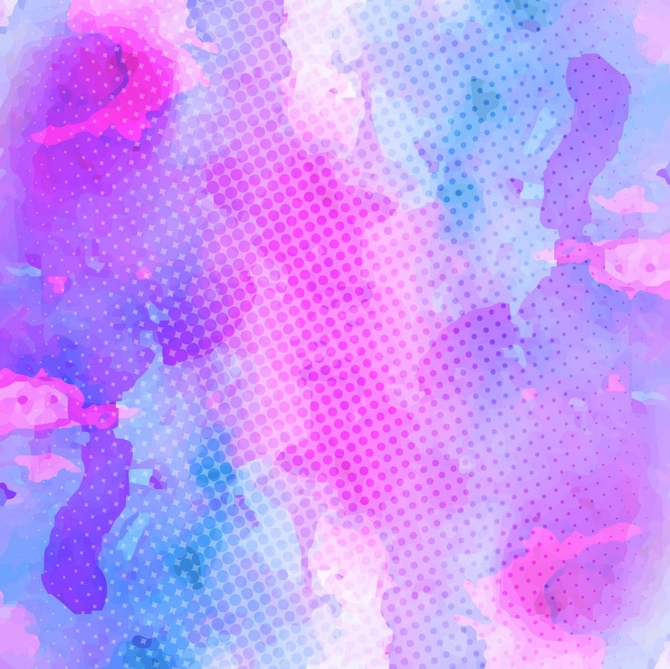 Vector gratuito textura de mancha de acuarela rosa y púrpura con puntos