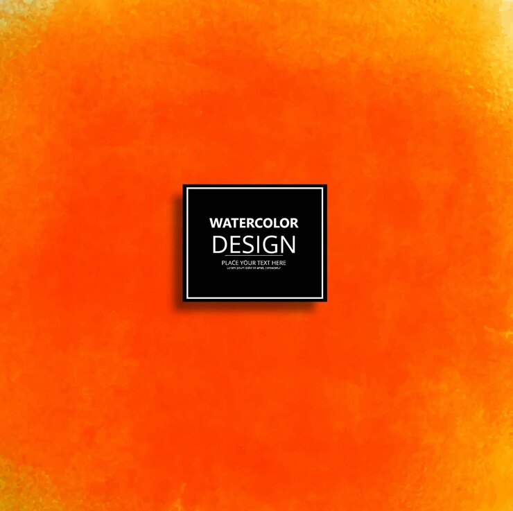 Vector gratuito textura naranja de fondo de acuarela