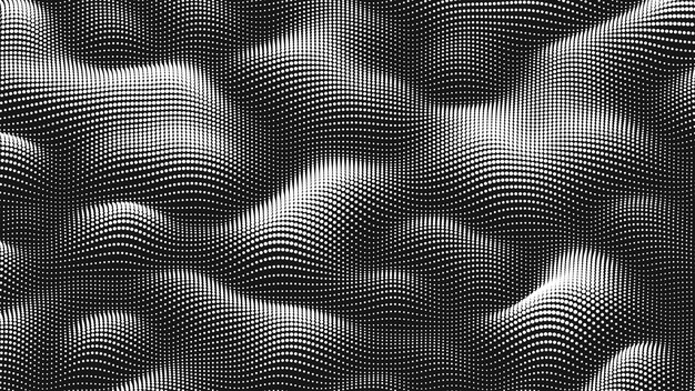 Textura de la onda de ruido puntual Fondo de puntos abstractos Fondo tecnológico del ciberespacio