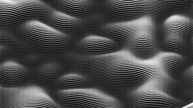Textura de la onda de ruido puntual Fondo de puntos abstractos Fondo tecnológico del ciberespacio