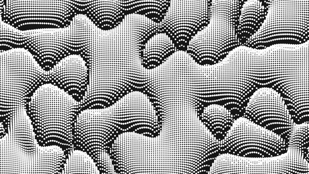 Textura de la onda de ruido puntual Fondo de puntos abstractos Fondo tecnológico del ciberespacio
