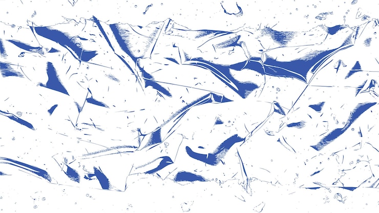 Vector gratuito textura de papel de aluminio arrugado con salpicaduras de tinta azul