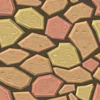 Vector gratuito textura de pared con piedras cartoon