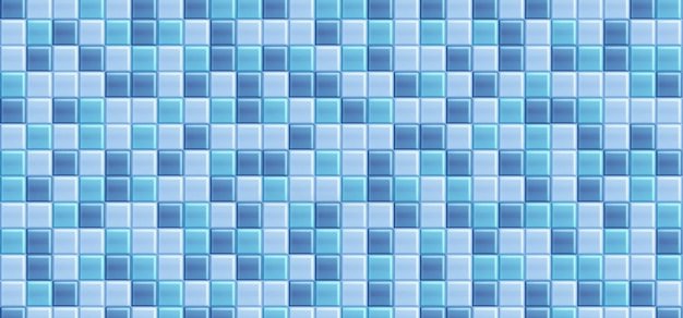 Textura de la pared de la piscina Patrón de azulejos sin costura en mosaico