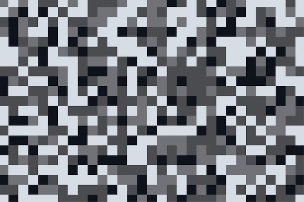 Textura de patrón de camuflaje en fondo de tonos de gris pixel