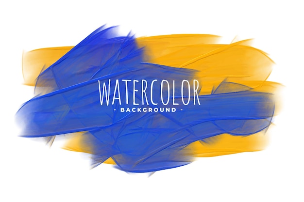Textura de pintura de acuarela en tono amarillo y azul