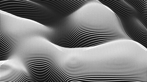 Textura de ruido de onda de punto Fondo de punto abstracto Fondo tecnológico del ciberespacio