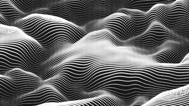 Textura de ruido de onda de punto Fondo de punto abstracto Fondo tecnológico del ciberespacio